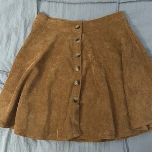 SHEIN corduroy button skirt